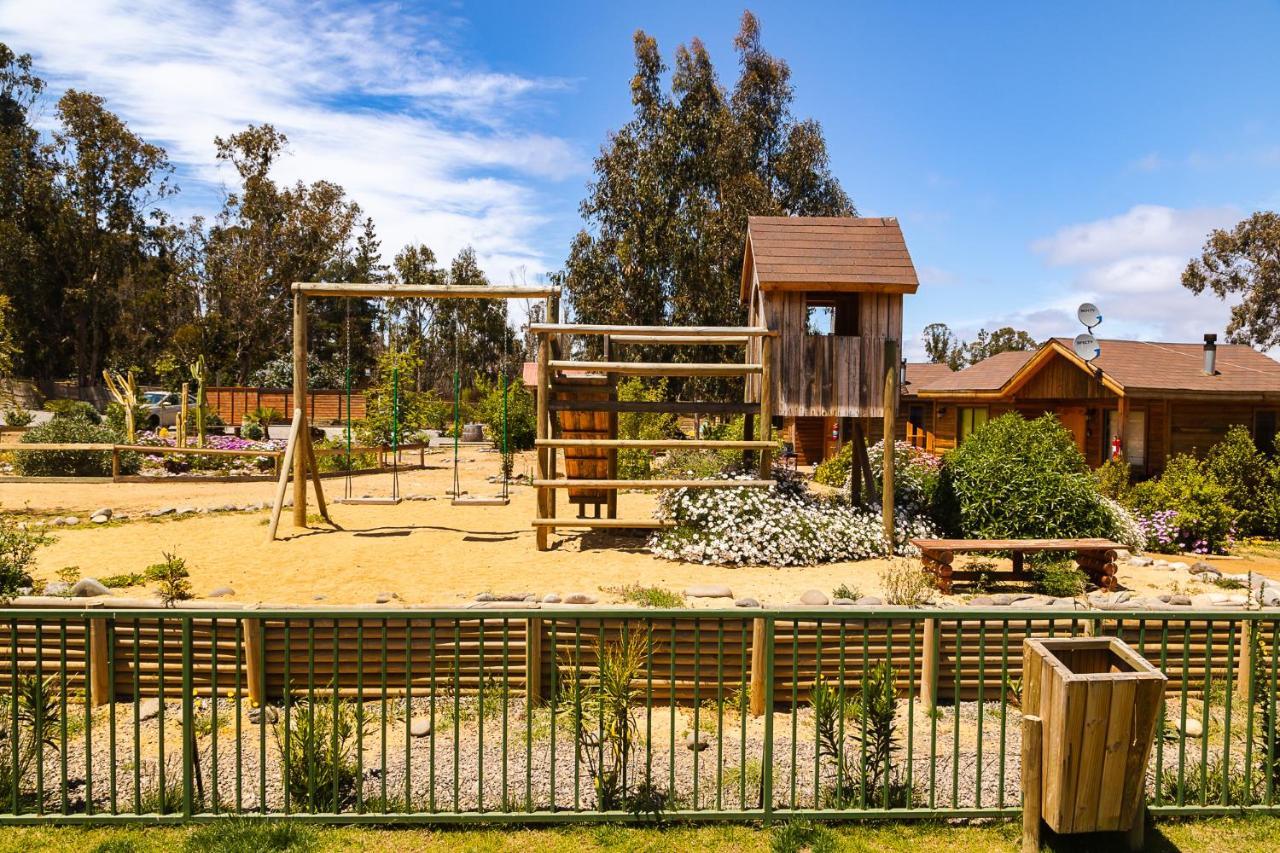 Cabana En Tunquen Con Parrilla, Fogon, Piscina Y Bosque Екстериор снимка