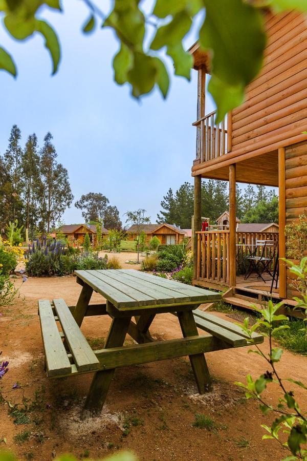 Cabana En Tunquen Con Parrilla, Fogon, Piscina Y Bosque Екстериор снимка