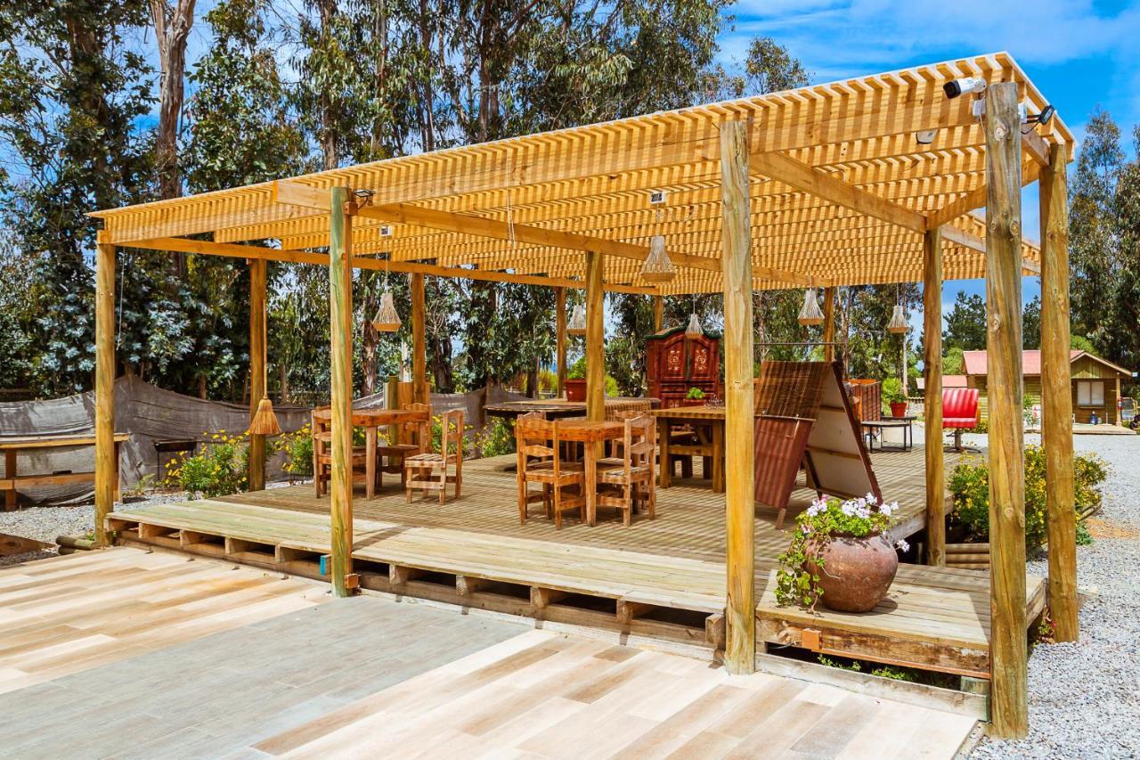 Cabana En Tunquen Con Parrilla, Fogon, Piscina Y Bosque Екстериор снимка